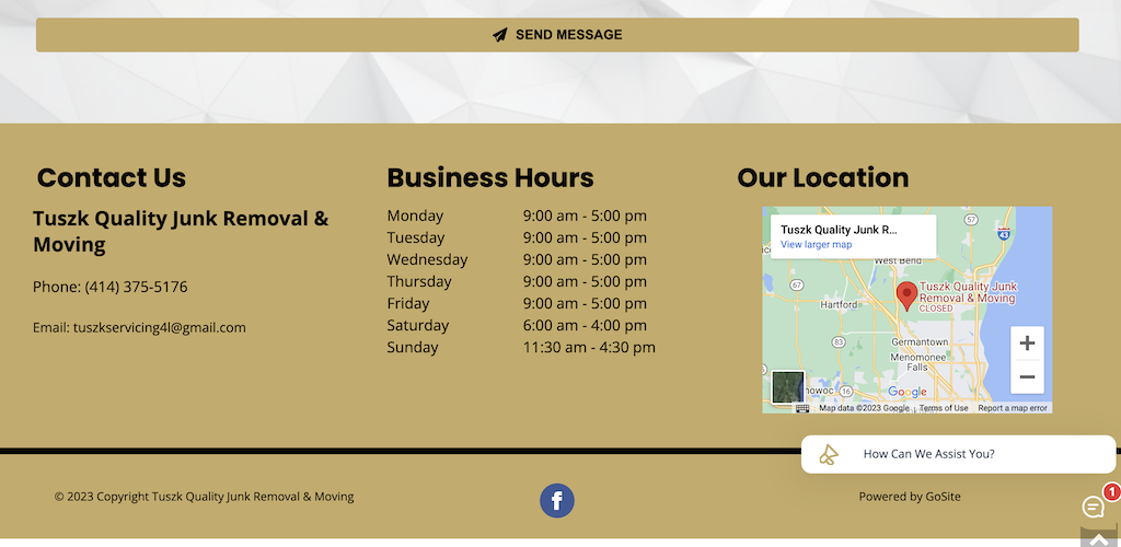 Why Is Having Your Business Location On Your Website Important? Increases Local SEO Value tuszk quality junk removal and moving a gosite customer