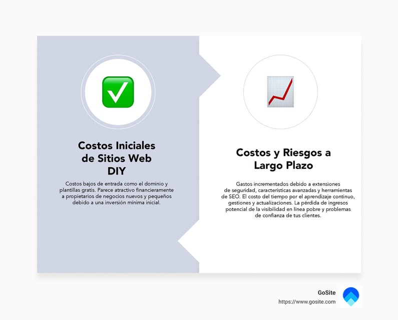 Costos Iniciales y a Largo Plazo de los Sitios Web DIY.