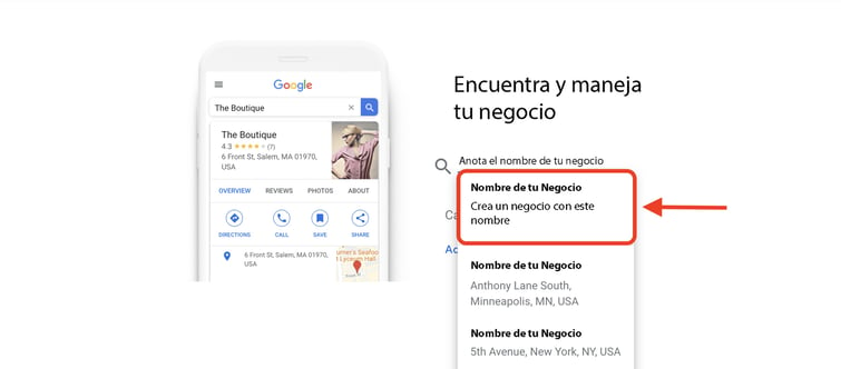 Actualiza la informacion de tu negocio Paso 2