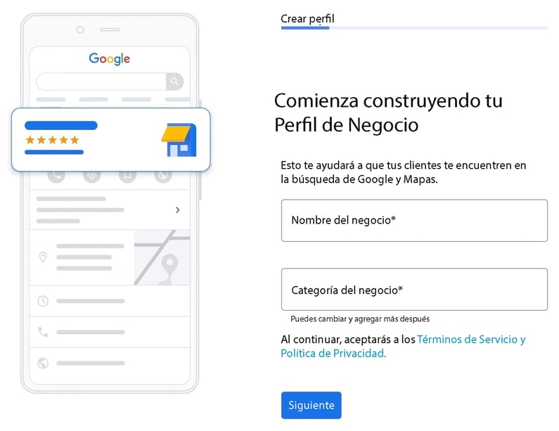 Como construir tu perfil de negocio.