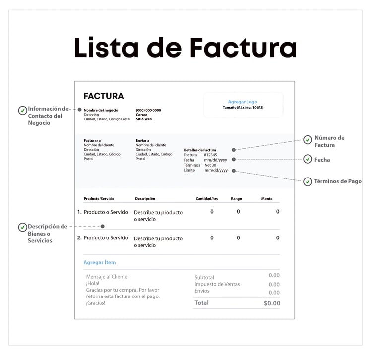 Lista de factura.