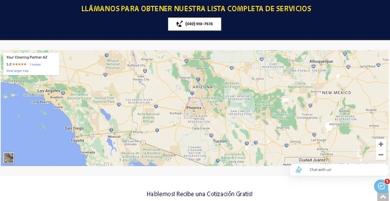 Google maps incrustado en el sitio web