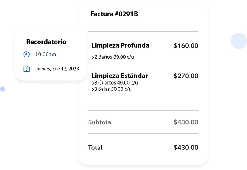 Configura los detalles de tu factura